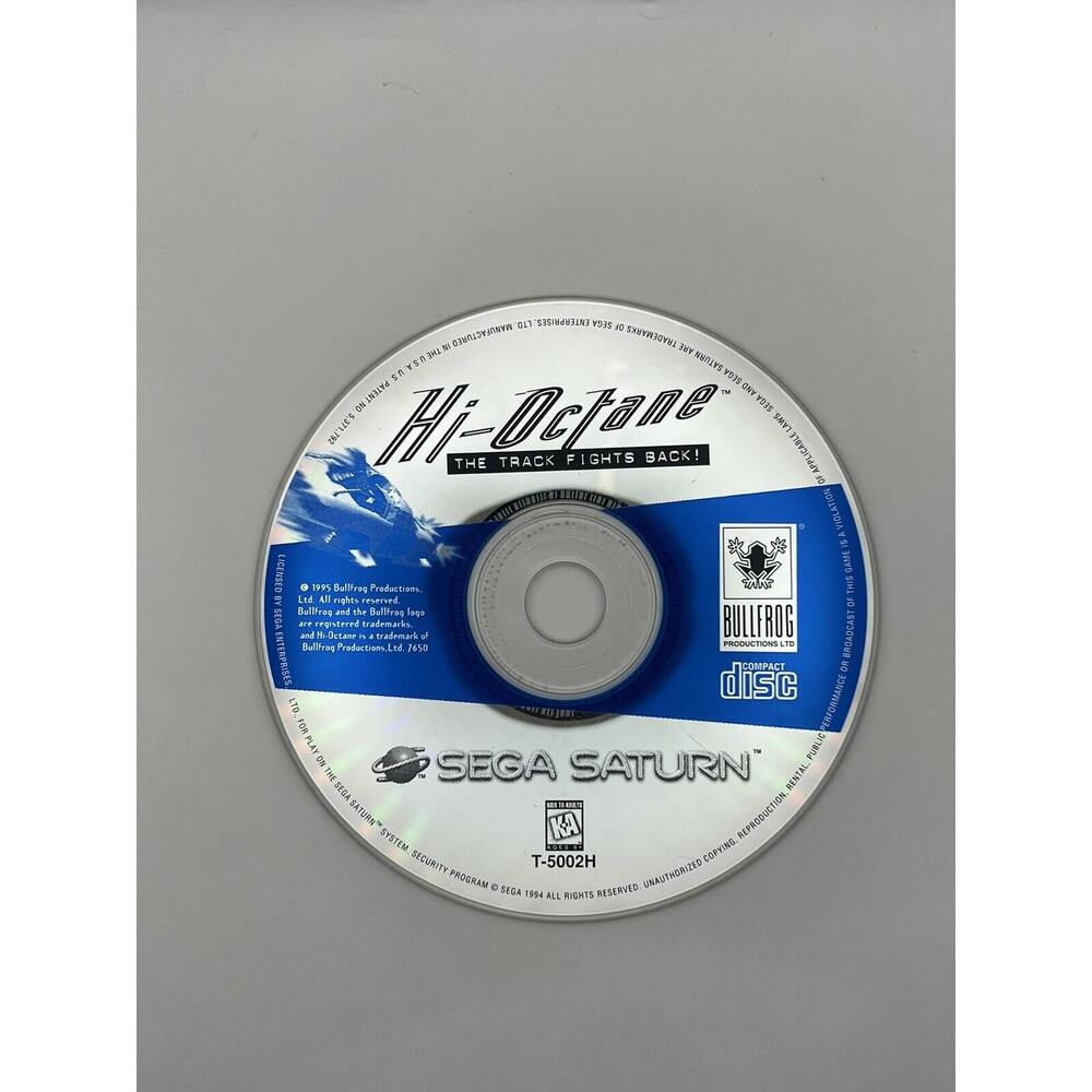 Hi-Octane (Sega Saturn, 1995) Disc Only Free Shipping
